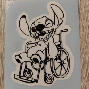 Stitch rolstoel decal